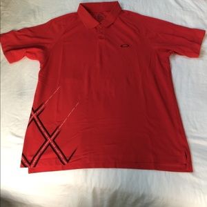 Oakley Dry Fit Polo. Size: Large. Red & Black